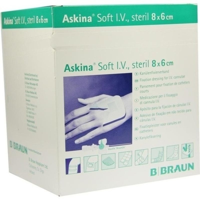 Askina Soft i.v. Wundverband 8x6cm 50 ST PZN 00427738 - PK/50