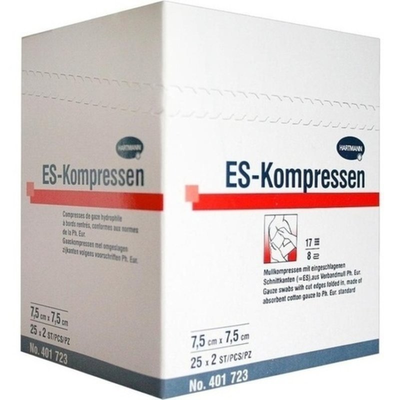 ES Kompressen steril 7,5x7,5cm 8fach 25x2 ST PZN 01407063 - PK/25X2