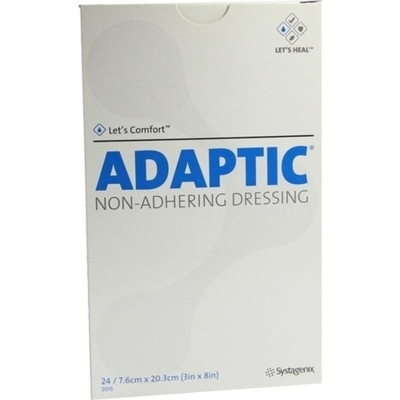 Adaptic 7,6x20,3cm feuchte Wundauflage 24 ST PZN 02252562 - PK/24