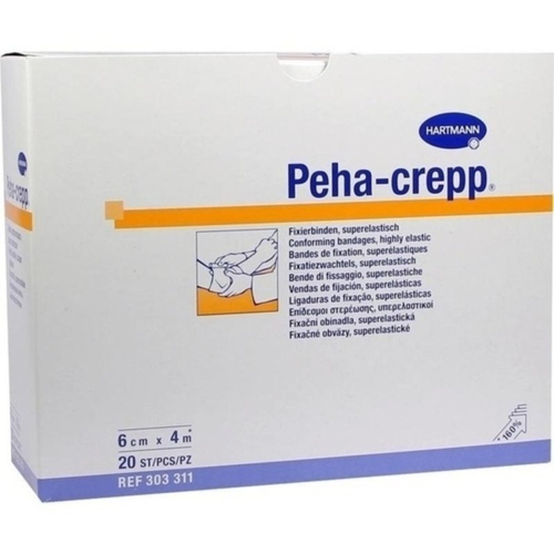 Peha Crepp Fixierbinde 6cmx4m 20ST PZN 03664605 - PK/20