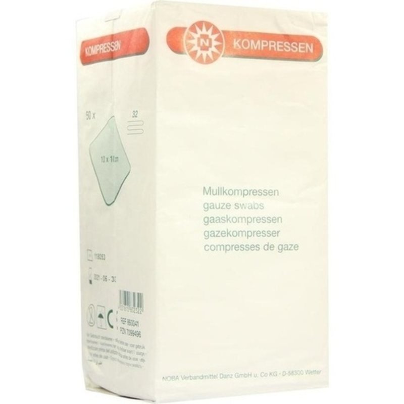 Mullkompressen 10x10cm 32-fach unsteril 50 ST PZN 07099496 - PK/50