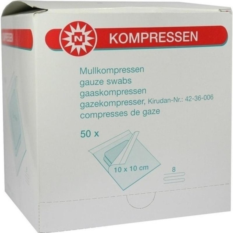 Mullkompressen 10x10cm 8-fach steril 50x2 ST PZN 07385747 - PK/50