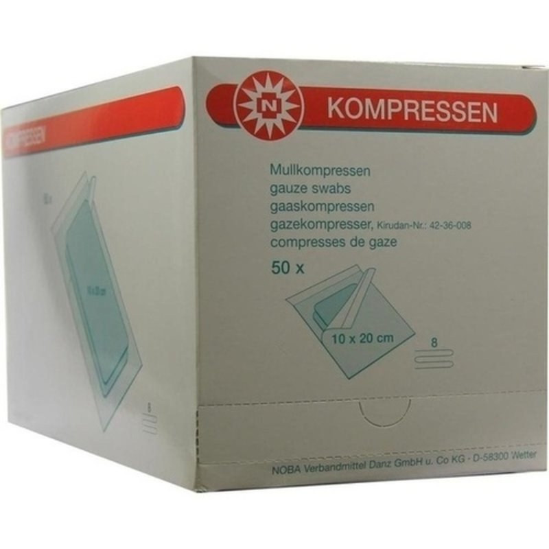 Mullkompressen 10x20cm 8-fach steril 50x2 ST PZN 07385753 - PK/50X2