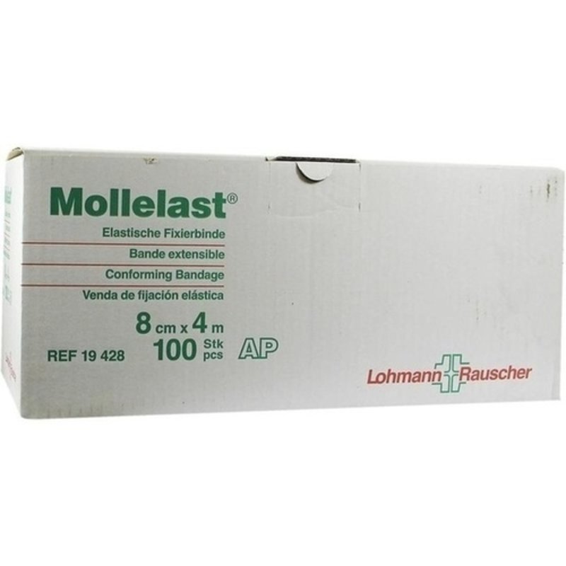 Mollelast Binden weiss 8cmx4m lose 100 ST PZN 07402428 - PK/100