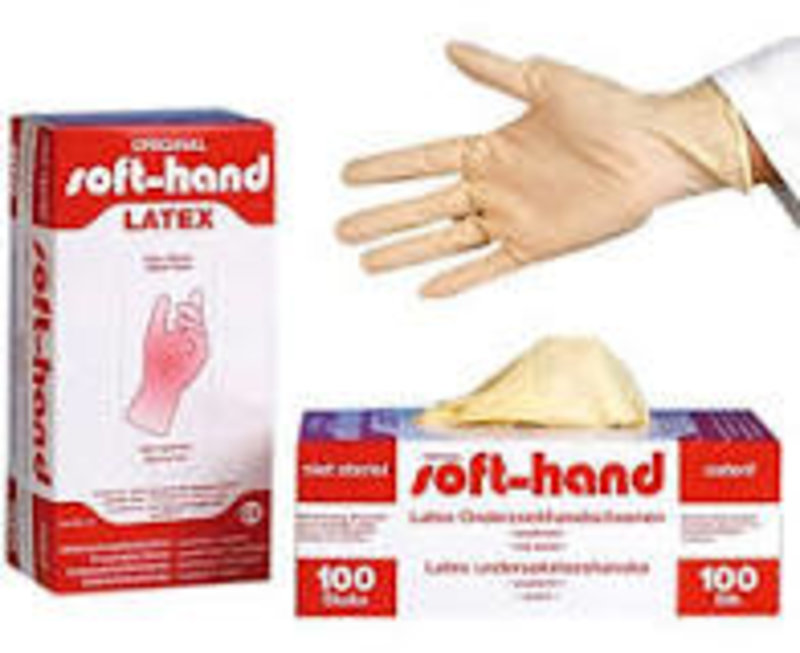 soft-hand Latex-Unters.Hand.puderfr.unster. Gr.M - Inhalt 100 Stk.