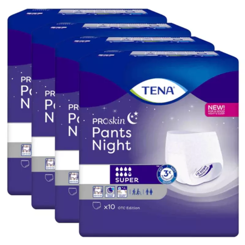 TENA Pants Night Super L bei Inkontinenz - 4x10 Stück - Sparpaket