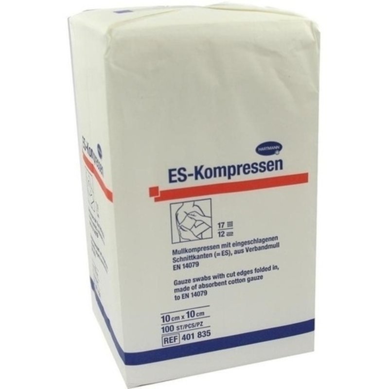 ES Kompressen unsteril 10x10cm 12fach 100 ST PZN 01447246 - PK/100