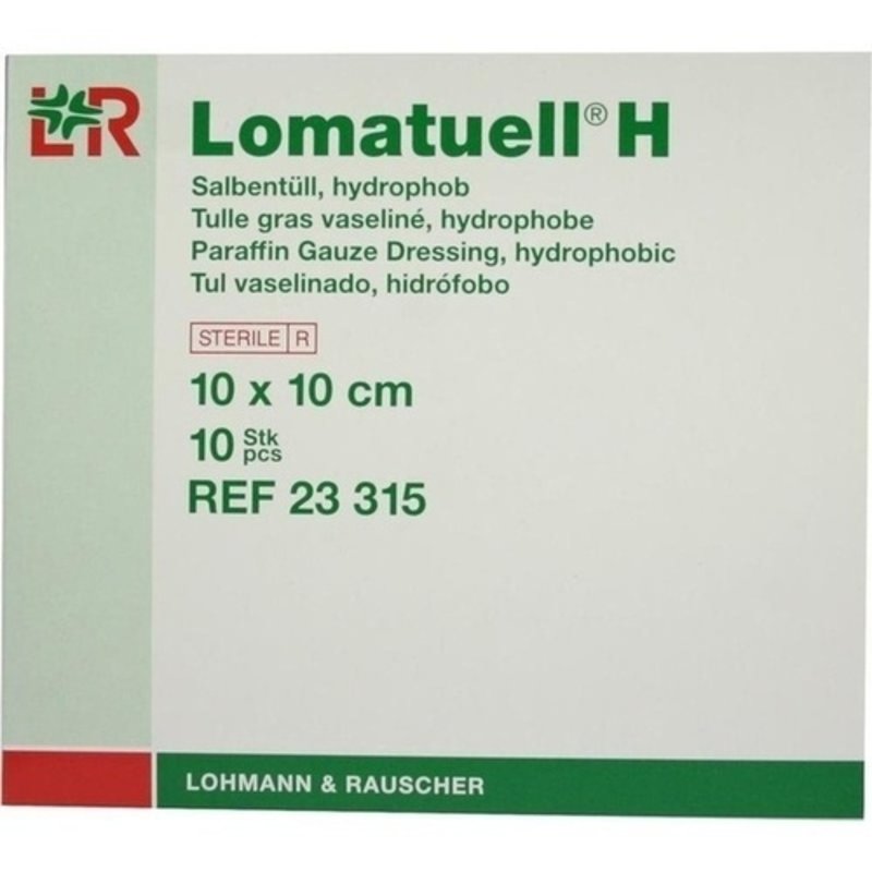 Lomatüll H Salbentüll 10x10cm steril 10 ST PZN 03275602 - PK/10