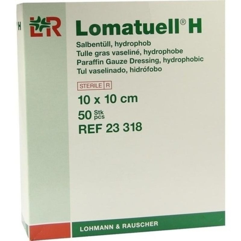 Lomatüll H Salbentüll 10x10cm st. 23318 50 ST PZN 03275631 - PK/50