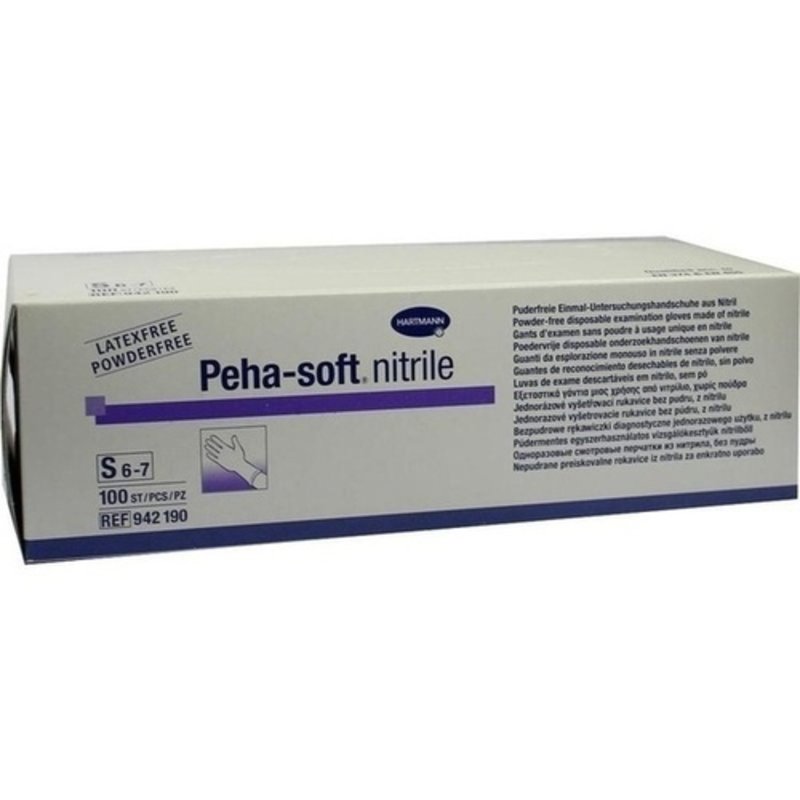 Peha Soft nitrile Unt.Handschuh. puderfrei unsteril S 100 ST PZN 03538059 - PK/100