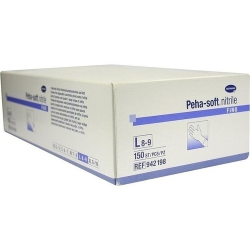 Peha Soft nitrile fino Unt.Hands.pud.fr.unst. L 150 ST PZN 03539722 - PK/150