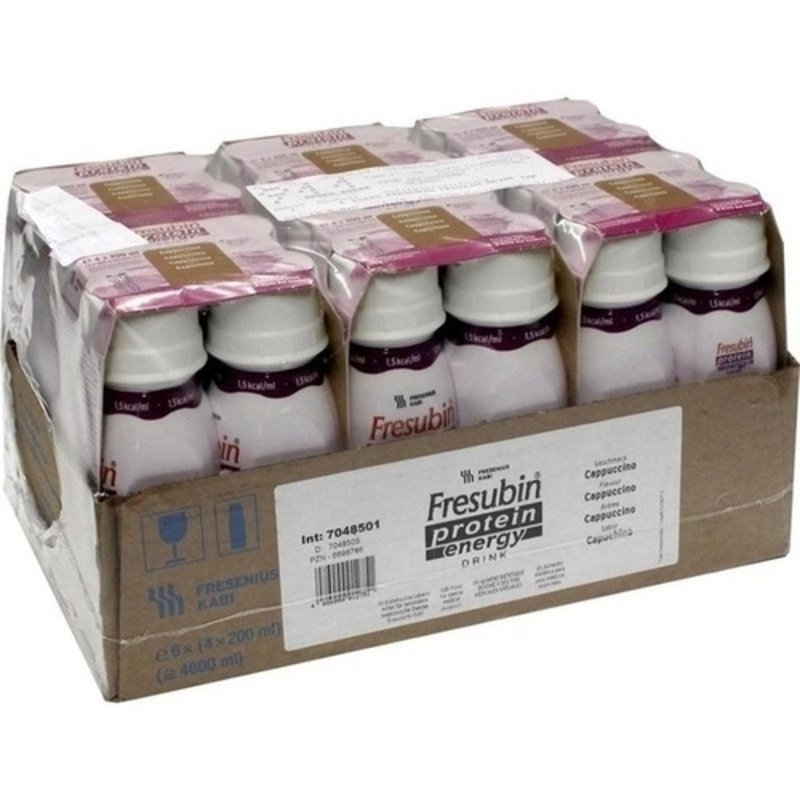 Fresubin Protein Energy Drink Cappucc. Trinkfl. 6x4x200 ml PZN 06698786