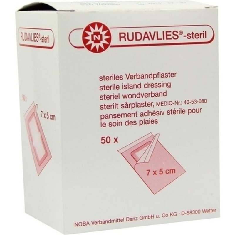 Rudavlies 7cmx5cm Verbandpflaster steril 50 ST PZN 07092666 - PK/50