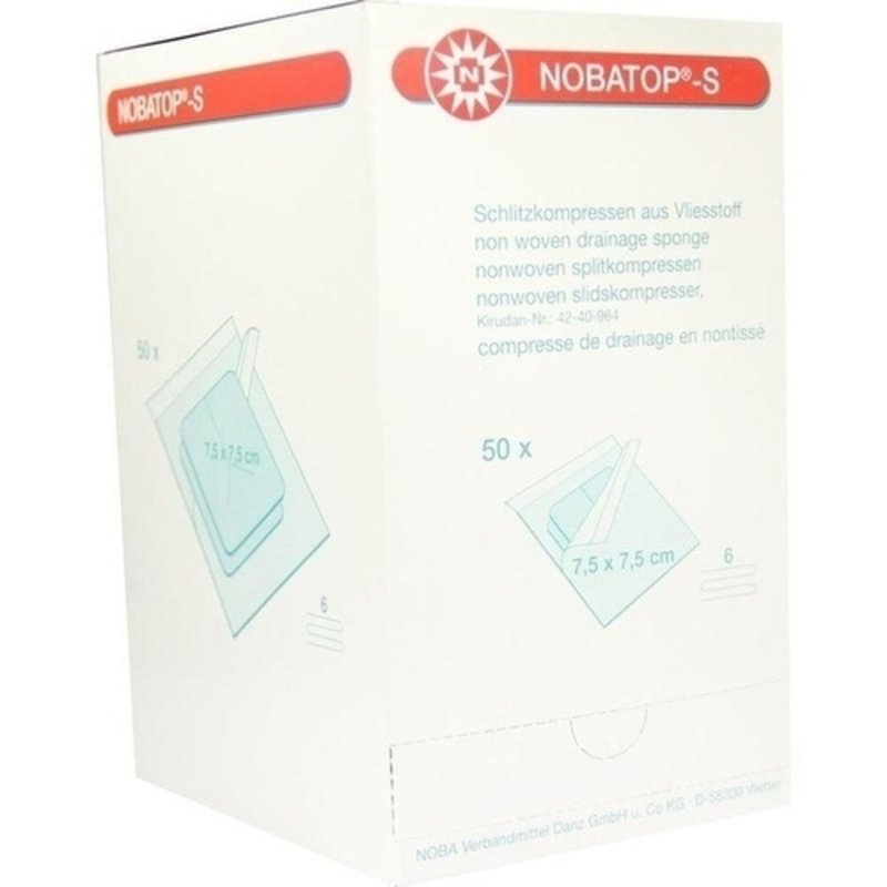 Nobatop S Kompressen 7,5x7,5cm steril 50x2 ST PZN 07386244 - PK/50