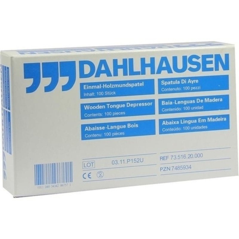 Holzmundspatel 100 ST PZN 07485934 - PK/100 - Nachfolge-Artikel 922500 Nobamed