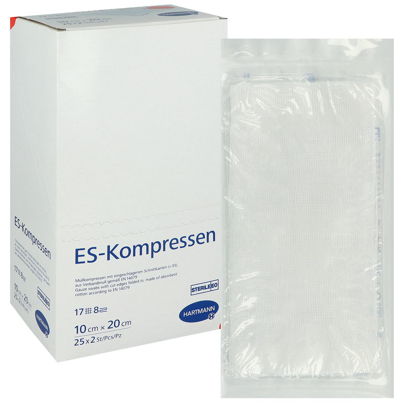 ES-KOMPRESSEN - STERIL 10X20, 25x2 Stk. - 8-fach Nr 36750