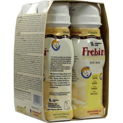 Frebini Energy Fibre Drink Vanille Trinkflasche 4x200 ml PZN 00065494 - ST
