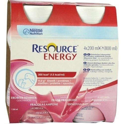 Resource Energy Erdbeer/Himbeer 4x200ml PZN 00183093 - PK/4