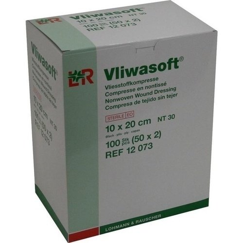 Vliwasoft Vlieskompressen 10x20cm 6-lagig steril 50x2 ST PZN 08900909 - PK/50X2