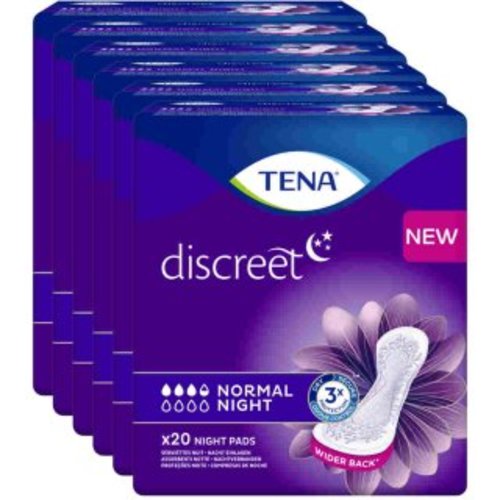 TENA Discreet Normal Night Inkontinenz Einlagen 6 x 20 Stk.