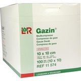 Gazin Mullkomp. 10x10cm steril 12fach 10x10 ST PZN 00287160 - PK/100